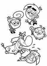 Oddparents Fairly Coloring4free Getcolorings sketch template