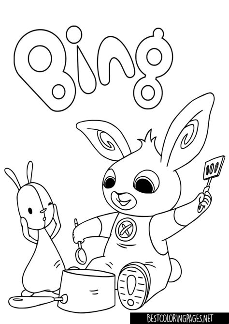 bing bunny coloring pages  printable coloring pages