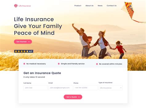 life insurance website page design  umair zulfiqar  dribbble