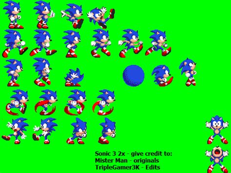 Sonic 3 2xsonic 3 Sprites 2x Bigger By Triplesonicx On