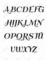 Stencils Italic Alphabet Stencilletters Uppercase Lowercase sketch template