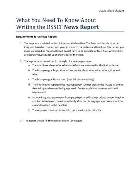 osslt news report practice  gdhs english department