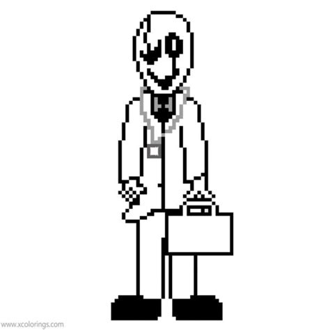 undertale gaster coloring pages xcoloringscom