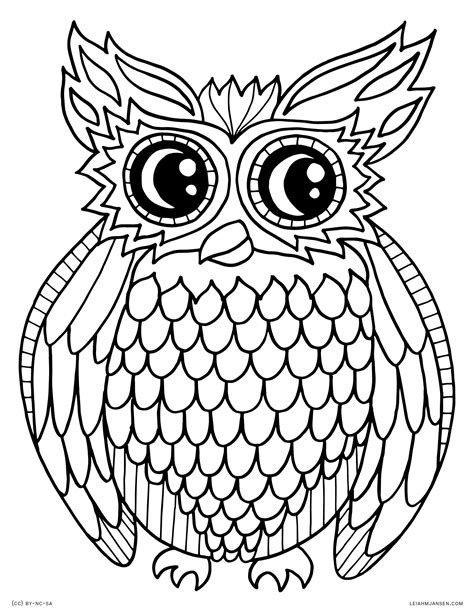 animal owl coloring pages  adults    people   ages