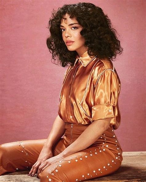 Pin By O O On Tessa Thompson In 2020 Curly Bangs