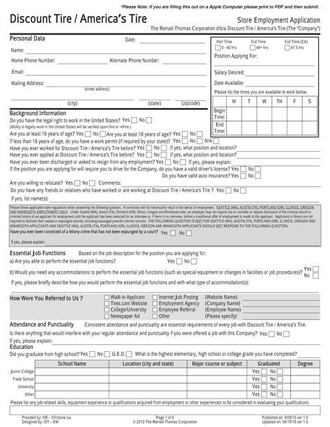 employment application forms   ms word