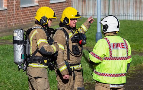 exercise tests warwickshire firefighters  real life training scenario