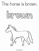 Brown Coloring Pages Horse Built California Usa Getdrawings Twistynoodle Colors sketch template