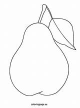 Pear Coloring Templates Outlines Book sketch template