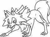 Pokemon Lycanroc Coloring Pages Form Moon Sun Midday Printable Litten Pokémon Color Sheets Kids Colouring Drawing Print Imprimer Getdrawings Coloriage sketch template