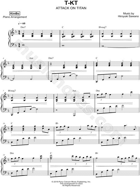 Kimbo T Kt Sheet Music Piano Solo In D Minor Download And Print