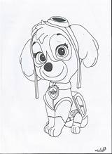 Paw Patrol Skye Coloring Pages Clipart Drawing Library sketch template