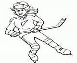 Coloring Pages Hockey Girl Printable Online Info sketch template