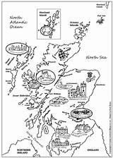 Scotland Colouring Map Coloring Pages Kids Worksheet St Burns Worksheets Activities Morag Katie Andrews Crafts Ecosse Activityvillage Scottish Colour Children sketch template