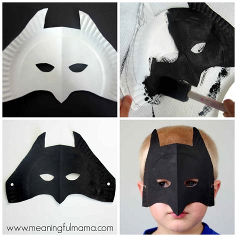 superhero paper plate masks
