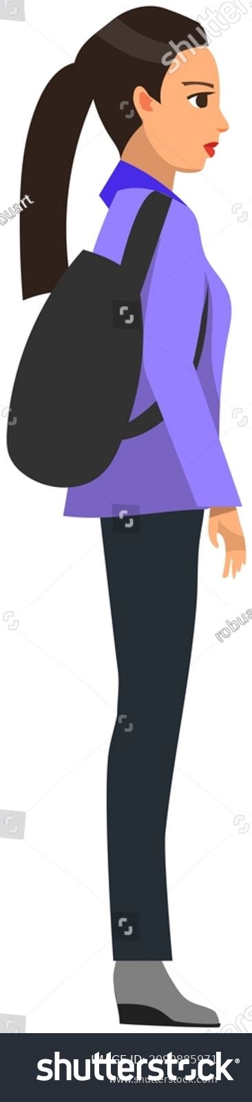 Girl Standing Sideways Stock Illustrations Images And Vectors Shutterstock