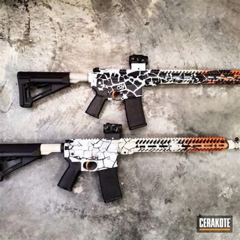 aero precision ar  rifle set   custom yin  themed cerakote finish  armistead