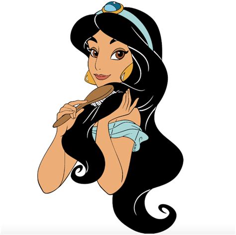 Princess Jasmine Brushing Her Beautiful Long Hair Disney