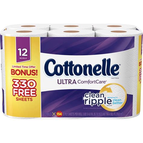 cottonelle ultra comfort care toilet paper bonus pack  big rolls