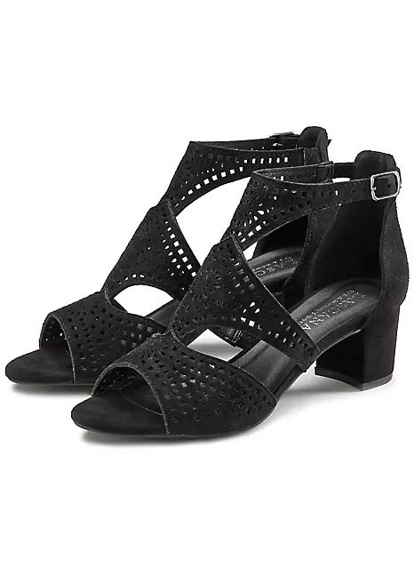 black block heel cut  sandals  lascana swimwear