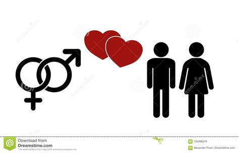 sex icon gender signs male and female symbols man and woman icon