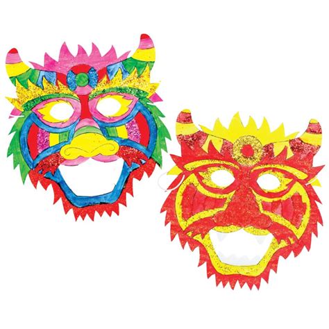 chinese dragon mask masks puppets cleverpatch art craft supplies