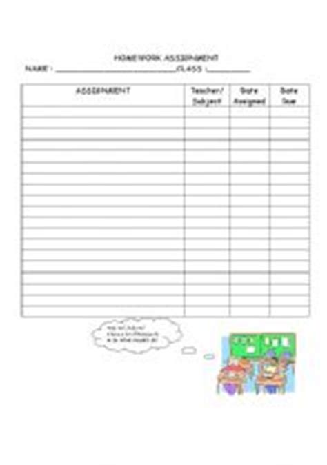 homework assignment esl worksheet  samantaesl