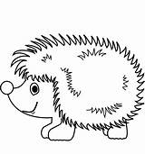 Hedgehog Coloring Cute Pages Printable Template sketch template