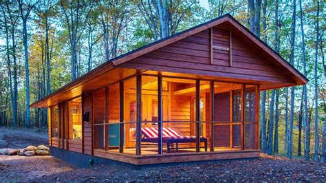 amazing   sq ft park model tiny home built   cabin living design   tiny house