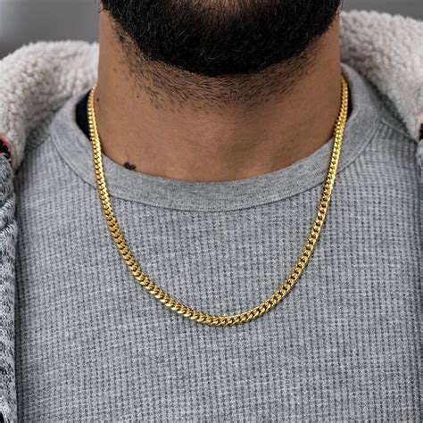 yellow solid gold miami cuban link chain  mmcuban link chains