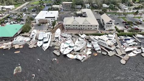 drone footage shows hurricane damage  fort myers