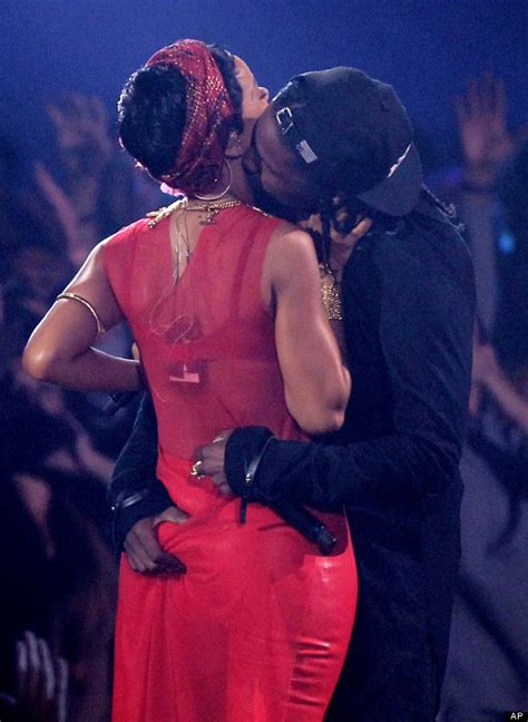 a ap rocky when keeping it real goes wrong grabs rihanna s booty at end of performance