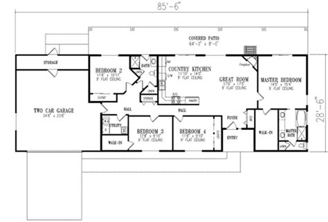 ranch style house plan  beds  baths  sqft plan   floor plans ranch ranch house