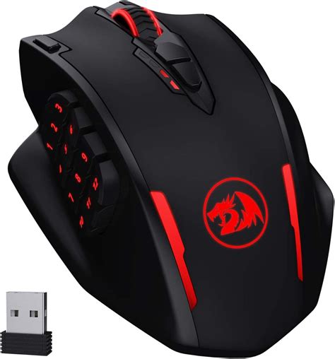 redragon  impact elite wireless gaming mouse  dpi black compod geek store