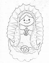 Coloring Guadalupe Virgen Pages La Para Drawing Easy Lady Madonna Colorear Popular Virgencita Library Getcolorings Related Google Clipart Coloringhome sketch template
