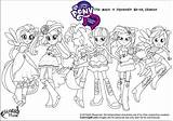 Pony Equestria Coloring Little Girls Pages Printable sketch template