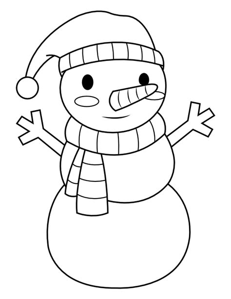 snowman hat sheet coloring pages