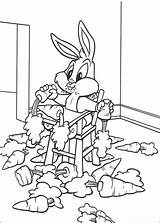 Baby Bunny Coloring Bugs Pages Looney Tunes Printable sketch template