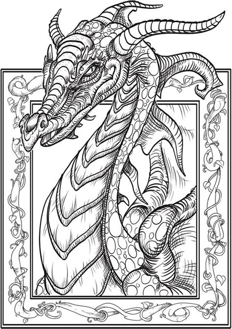 dragon coloring pages  adults  printable ywx