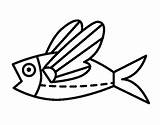 Flying Fish Coloring Pages Colorear Coloringcrew Color Getdrawings Getcolorings sketch template