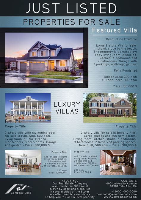 elegance real estate flyer brochure template  nymbusinesstemplates codester