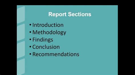 short report sections  headings youtube