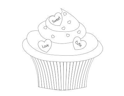 cupcakecoloringjpg  cupcake coloring pages love coloring