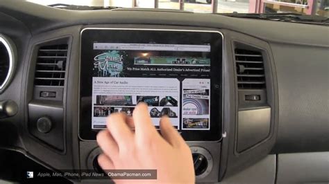 ipad car dash mod icar video obama pacman car tablet mount ipad car mount ipad