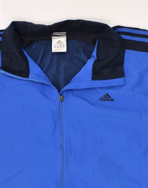 adidas mens clima  tracksuit top jacket xl blue colourblock polyester ap ebay