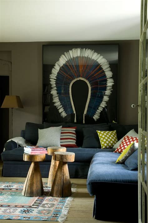 ethnic touches   sitting room designed  elodie sire global style