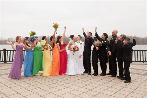 a mind blowing pennsylvania rainbow wedding lesbian wedding rainbow