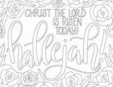 Coloring Hallelujah Easter Pages Colouring Sunday School Tomiannie Lds sketch template