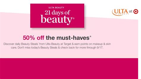 50 off beauty must haves daily through 9 17 at target southern savers
