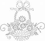 Embroidery Flowers Patterns Hand Baskets Flower Basket Designs Vintage Pattern Drawing Ribbon Stitch Silk Choose Board Applique Transfers Google Rs sketch template